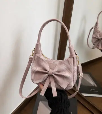 Classic Maroon Leather Shoulder Bag for Women